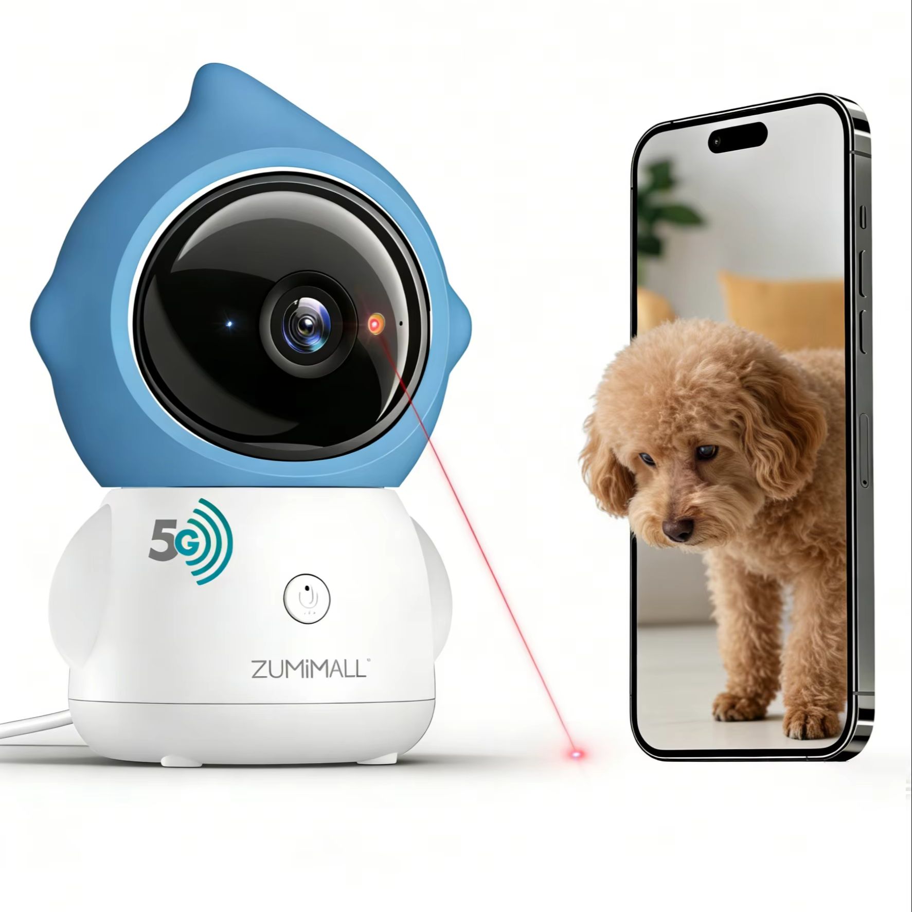 Pet Supplies App - ZUMIMALL 5GWiFi Pet Camera with Laser