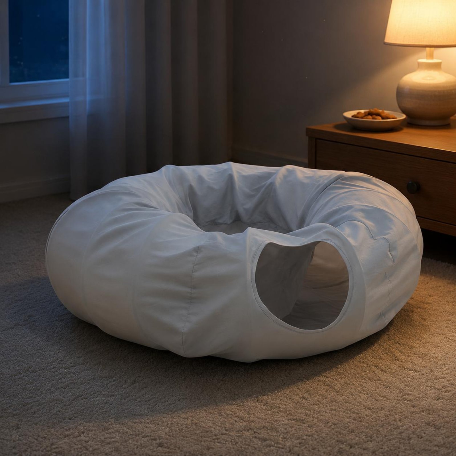 Cat Tunnel Toy - Feline Donut Tunnel Cooling Feline Maze