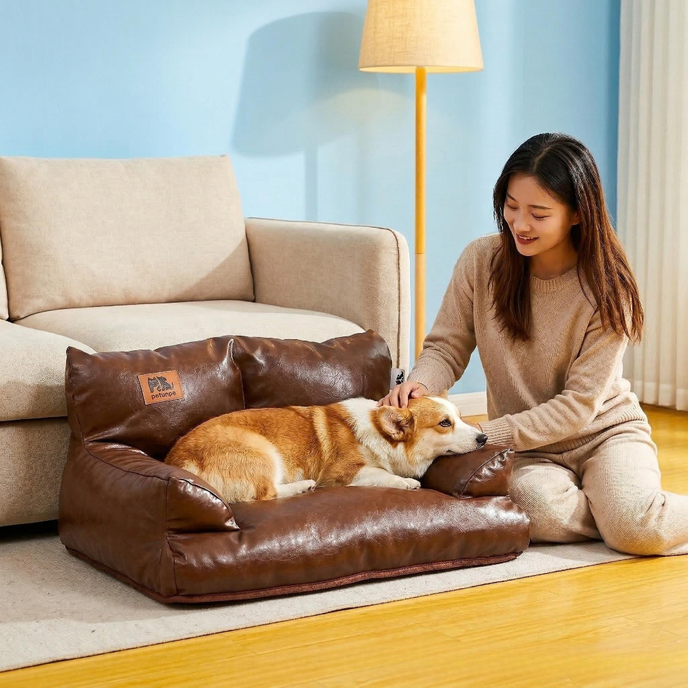 Luxury Faux Leather Dog Bed So – обзор и цена Pet Supplies Dog Wash