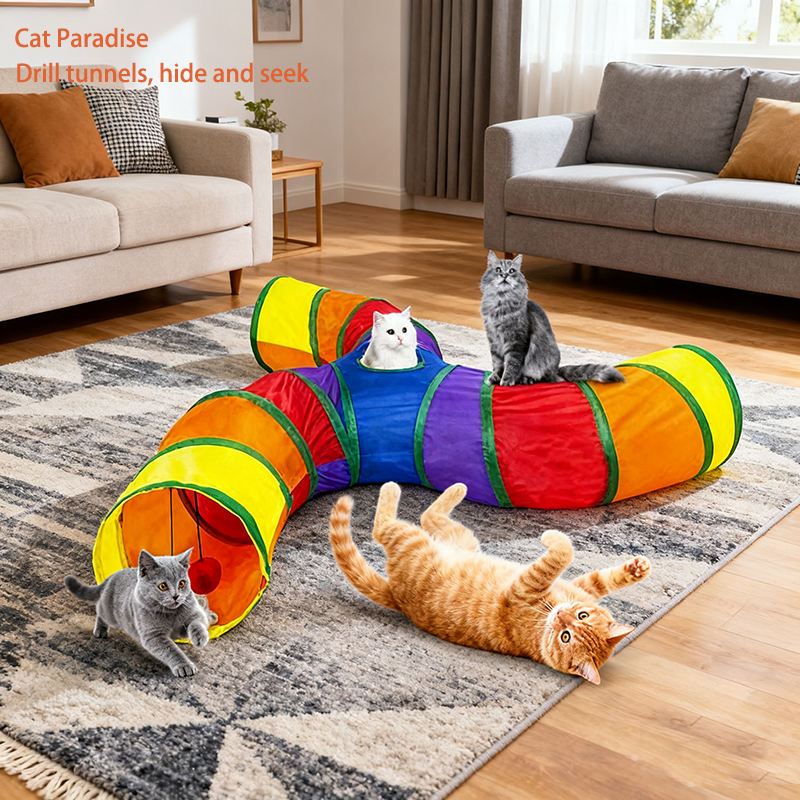 Rainbow Cat Tunnel Collapsible – обзор и цена Cat Tunnel Toy