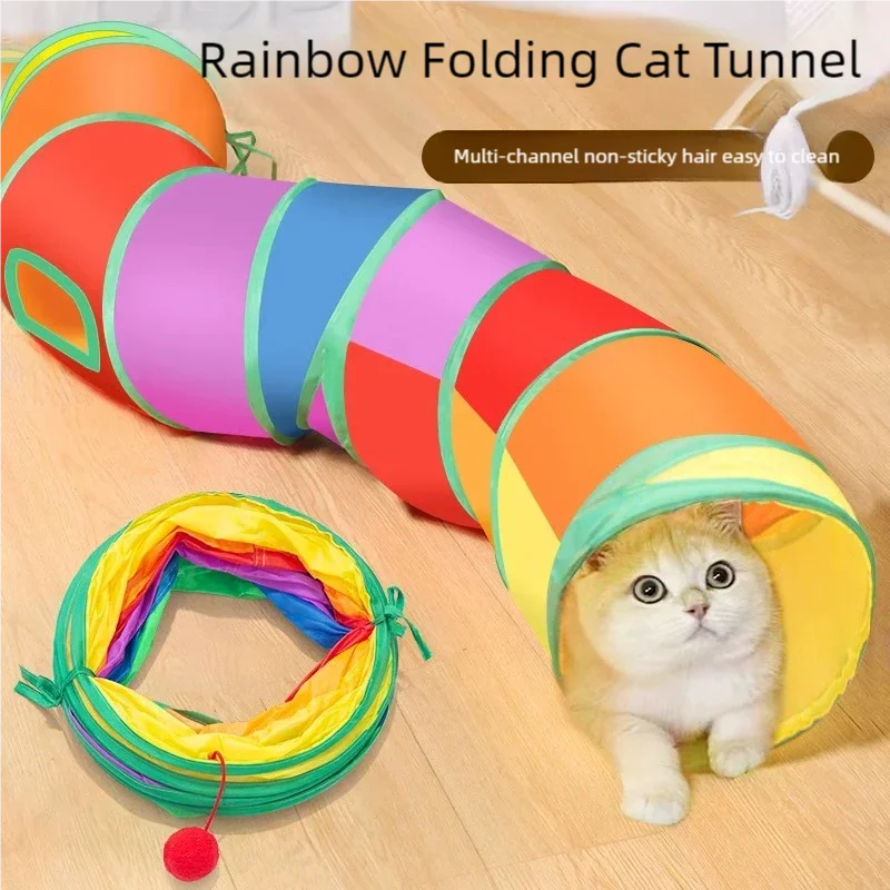 Rainbow Cat Tunnel Collapsible – обзор и цена Cat Tunnel Toy