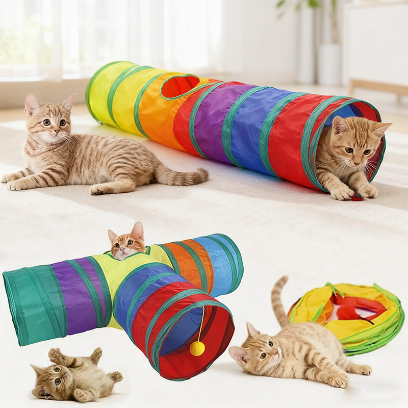 Rainbow Cat Tunnel Collapsible – обзор и цена Cat Tunnel Toy